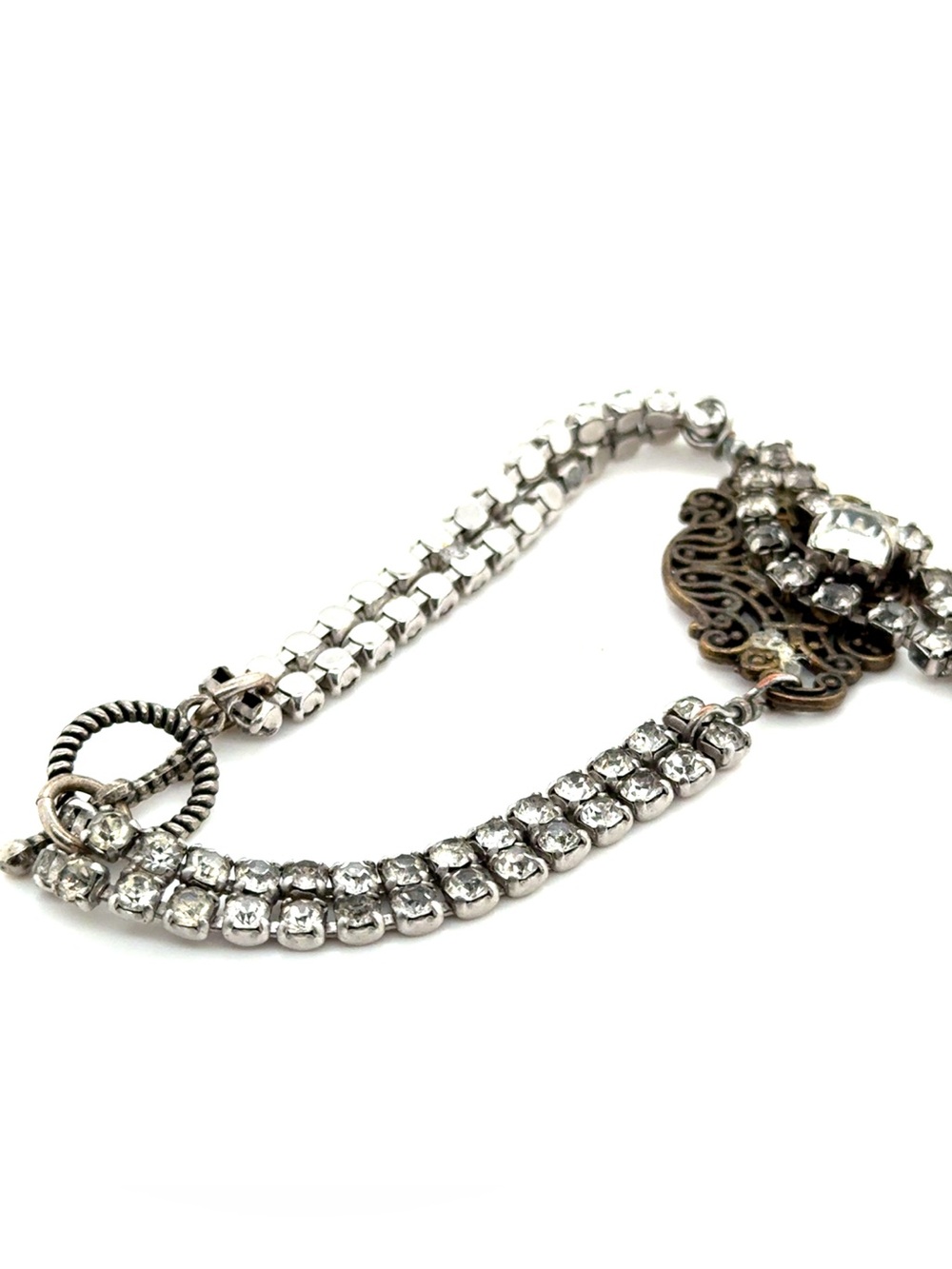 Crystal‎ RhinestoneToggle Bracelet (e5) - Picture 3 of 7